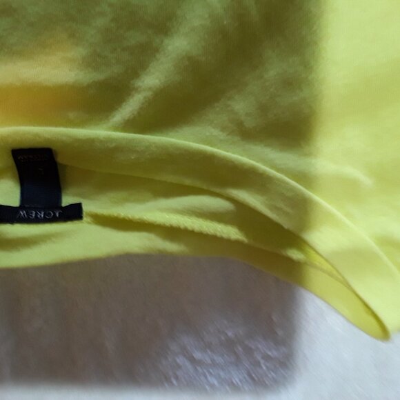J Crew teeshirt -  bright yellow, tie waist - beautiful and fun - Picture 7 of 9